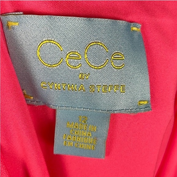 CeCe Cynthia Steffe Aubrey Off The Shoulder Shift Dress Pink Size 12 Dressy - Picture 5 of 5